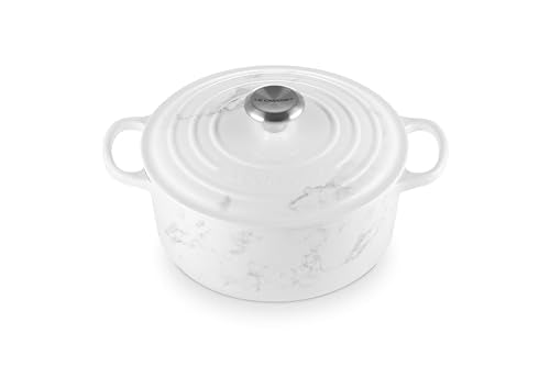 Enameled Cast Iron Round Dutch Oven (Marble / 4.5 Qt)