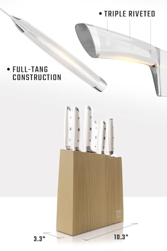 8 Pc Knife Block Set (8-Pc / White)