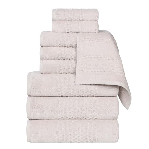 Playa Zero Twist Cotton Medium Weight Towels (9 Piece Towel Set / Silver)