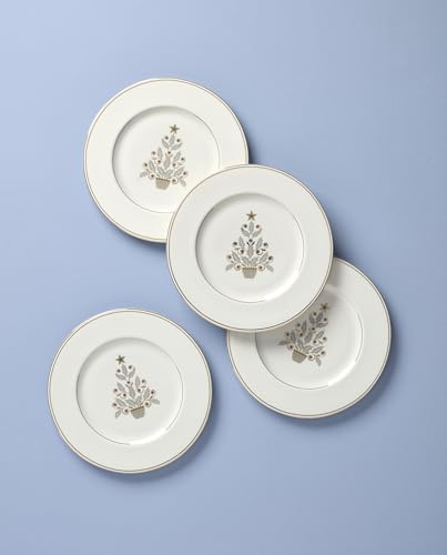 Federal Gold Christmas Accent Plates (Christmas Accent Plates, Set of 4)