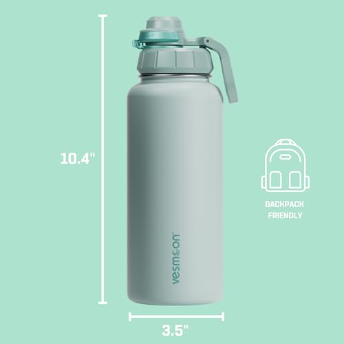 Vessence 32 Oz Stainless Steel Tea Infuser Bottle for Loose Leaf Tea (Bali Blue / 32 Oz)