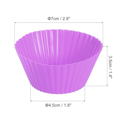 36Pcs Silicone Cupcake Liners (Purple / 3.5cm/1.4inch)