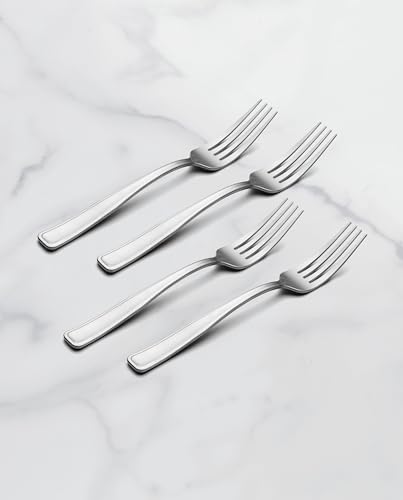 Reid Dinner Forks Silverware Set for 4 (Satin / 4 Count / Dinner Forks)