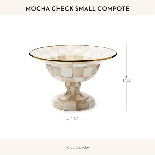 Enamel Compote (Small / Mocha Check)