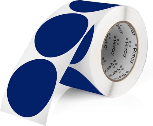 Dark Blue Round Circle Dot Sticker 3 (Blue - Dark / 3 Inch)