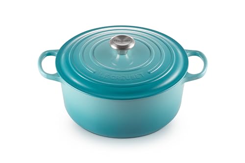 Enameled Cast Iron Round Dutch Oven (Caribbean / 7.25 Qt)