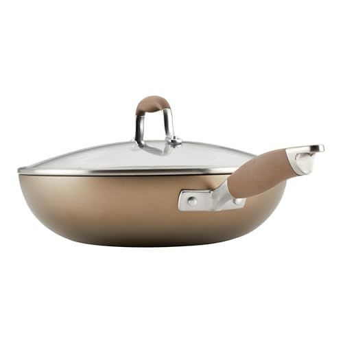 Advanced Home Nonstick Deep Frying Pan with Lid (Bronze / Ultimate Pan (12-Inch))