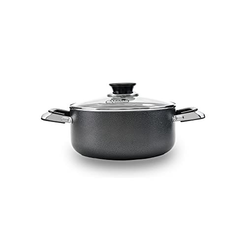3 Quart Non stick Stock Pot with Tempered Glass Lid and Carrying Handles (3-Quart Stock Pot / Open Stock)