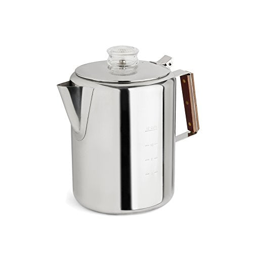 Rapid Brew Stainless Steel Stovetop Percolator Coffee Pot (12 Cup)