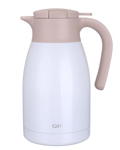 50.7 Ounces Stainless Steel Thermal Coffee Carafe with Lid (White / 50.7 Ounces)