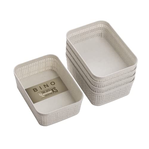 Woven Plastic Basket (Natural / 5PK- XS)