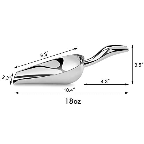 Restaurant Grade Stainless Steel Bar Ice Flour Utility Scoop