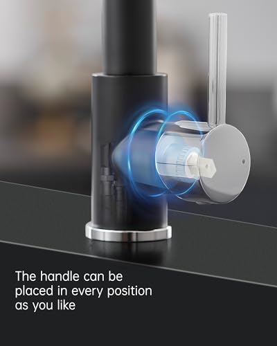 Kitchen Sink Faucet (Black&Chrome)