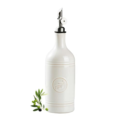 Olive Oil Dispenser Bottle with Spout (OFF-WHITE)