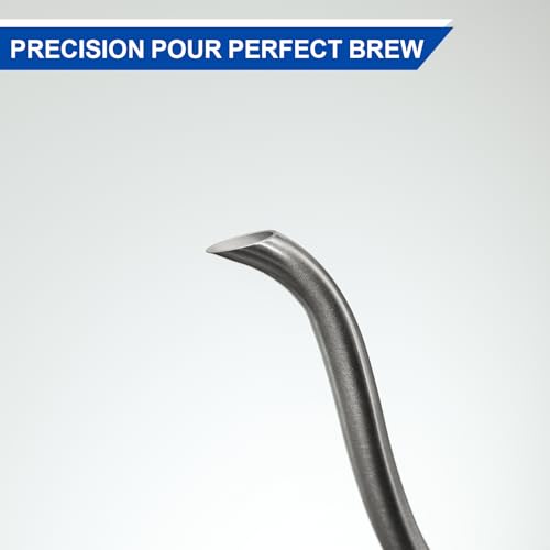 1L Digital Variable Temperature Gooseneck Electric Kettle for Coffee Brew and Tea Precise Pour Control (Plastic Black)