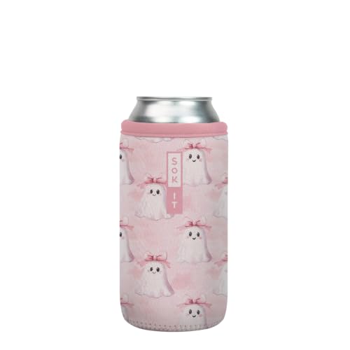 CanSok Sleeve for Beer & Soda Insulated Neoprene Cover (Pretty Spooky / 16oz Can Sleeve)
