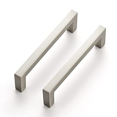Brushed Nickel Cabinet Handles Cabinet Pulls 3 (Brushed Nickel / Flat Black 3-3/4'' Hole Center)