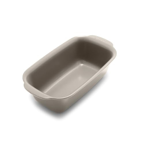 Premiere Ovenware Healthy Ceramic Nonstick 1 lb. Loaf Baking Pan (1 lb. Loaf Pan / Taupe)