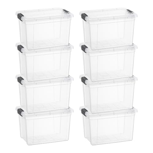 2.5 Quart Clear Plastic Storage Boxes with Lids (2.4 Quart)