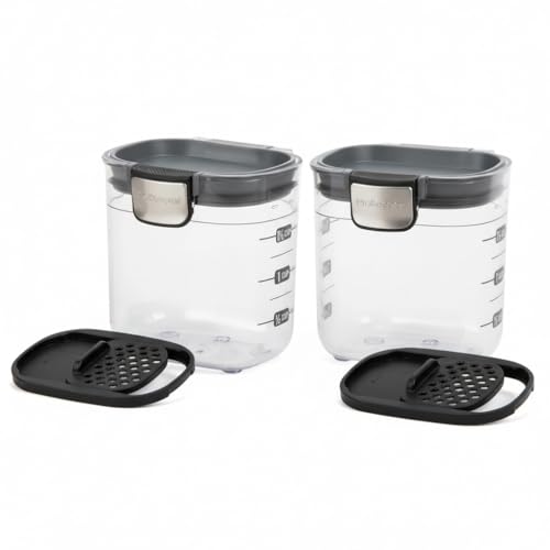 PKS 401 1.5 Cup Mini Prokeeper+ Airtight Silicone Seal Storage Container Great For Spices & Baking Acessories (2- Piece)