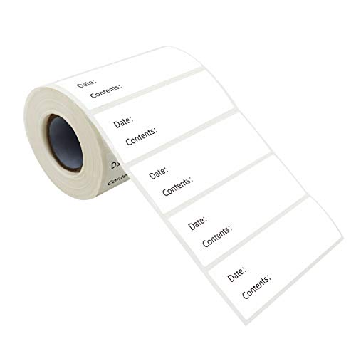 500 Freezer Refrigerator Food Labels Reminder Water Oil Resistant in Roll with Perforation Line (500 Count)