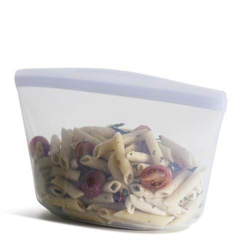 Premium Reusable Silicone Food Storage Bowl (Clear / 6-Cup)