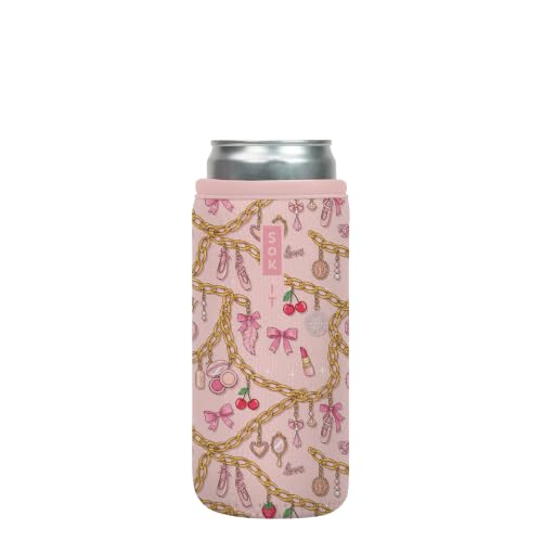 CanSok Sleeve for Beer & Soda Insulated Neoprene Cover (Charmed I'm Sure / 12oz Slim Can Sleeve)