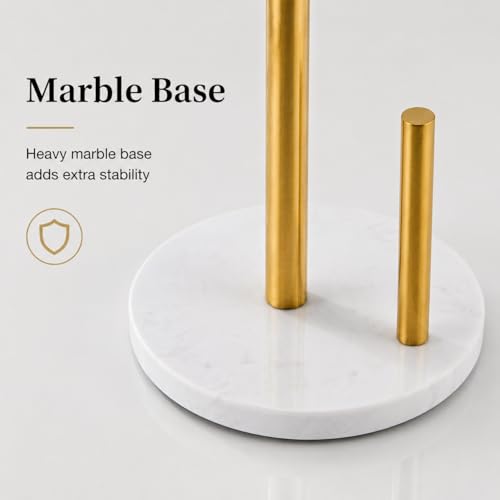 Brushed Gold Paper Towel Holder for Kitchen Countertop
