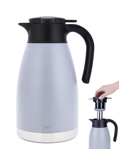 74oz Large Thermal Coffee Carafe with Infuser (Gray / 74.4 Ounces)