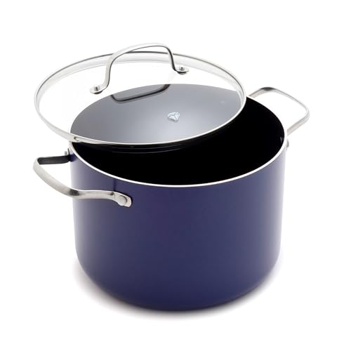 8QT Diamond Infused Ceramic Nonstick Stockpot with Lid (8QT Stockpot with Lid)
