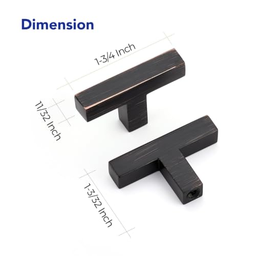 Oil Rubbed Bronze Cabinet Handles Cabinet Pulls Single Hole 20 Pack (Oil Rubbed Bronze / Single Hole)