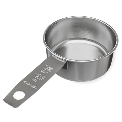 1 2 Cup Stainless Steel Measuring Cup (1/2 Cup)