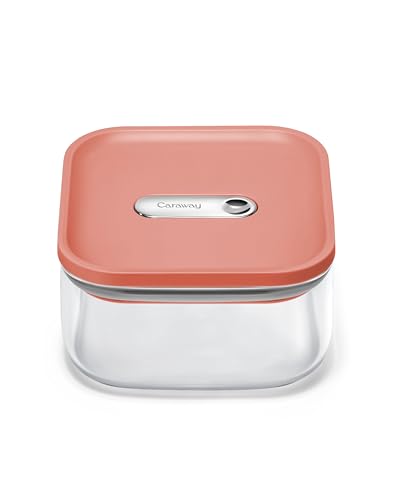 1 qt Glass Airtight Food Storage Container with Lid (Perracotta / 1qt Container)