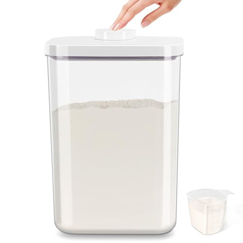 6 Qt Flour Sugar Storage Containers with Pop (6Qt-Tall)