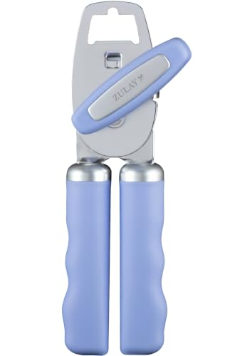 Manual Can Opener Heavy Duty Patented Stainless Steel (Periwinkle / Comfy Grip)