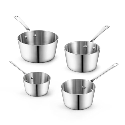 Multi ply Clad Stainless Steel Butter Warmer 4 (4-PCS Set)