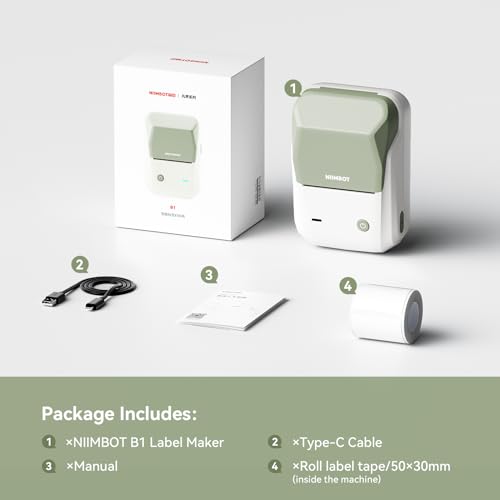 B1 Label Maker Machine with Tape for Home and School