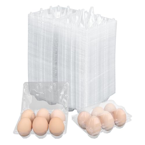 150 Pack Half Dozen Egg Cartons Bulk (6 Grids)