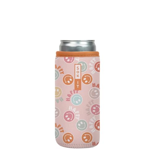CanSok Sleeve for Beer & Soda Insulated Neoprene Cover (Mood Booster / 12oz Slim Can Sleeve)