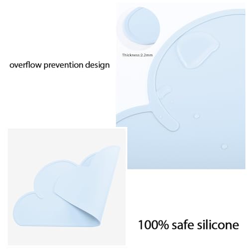 Kids Placemats (Light Blue / 18.8"L x 10.4"W)