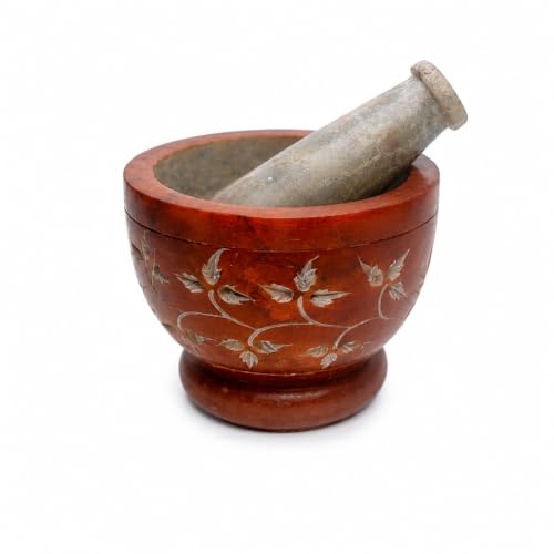 Mortar and Pestle (Rustic Floral)