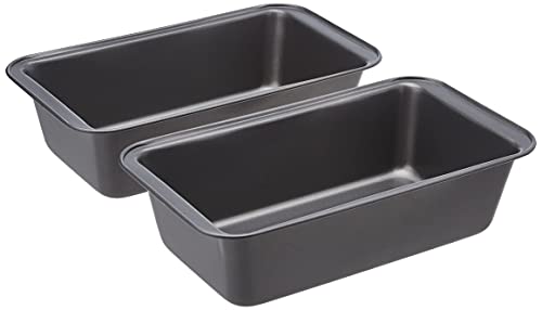 Rectangular Nonstick Bread Loaf Pan for Baking Meatloaf with Even Heat Distribution (2 Count)