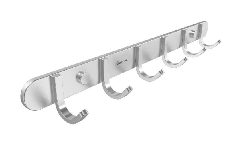 Wall Mounted Coat Hook Rack (6 hooks)
