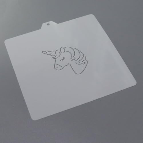 Cookie Cutter and Stencil Bundle Royal Icing Cookies Stencils Paint Your Own Biscuit Bakery Starter Kits Royal Icing Fondant Cutters Birthday Wedding Holiday Cookies Painting Coloring Pages Comb (Unicorn Face)