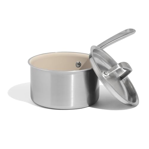 Cookware 2 QT CeramiClad Non Stick Saucepan with Lid (2 QT)