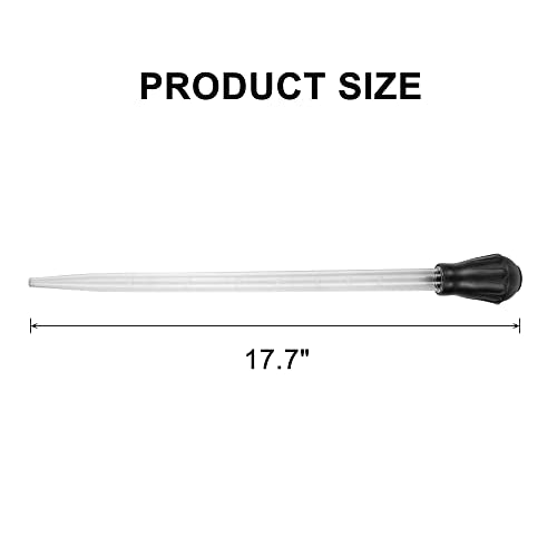 18.7in Long Turkey Baster Aquarium Food Feeder Syringe 50ml Black