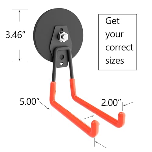 Heavy Duty Large Magnetic Hooks (Large L/2 pack 26-130lbs)