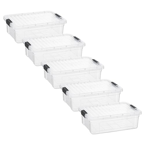7.4 Quart Clear Plastic Storage Bin with Lid (7.4 Quart)