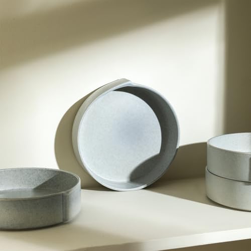 Bao 4 Piece Pasta Bowl Set Stoneware (Blue-Grey / 4-Piece - Pasta Bowl)