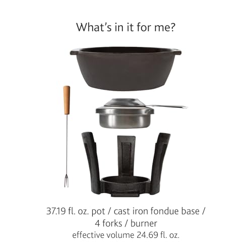 Cast Iron Fondue Set Party Pro